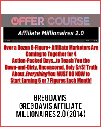 GREG DAVIS – GREG DAVIS AFFILIATE MILLIONAIRES 2.0 (2014)